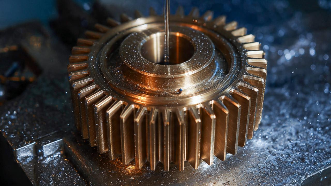 Gia công bánh răng đồng hợp kim bằng máy phay CNC