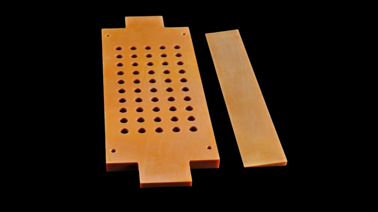 Tấm phíp cam Bakelite gia công phay CNC làm đồ gá PCB