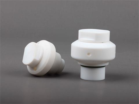 Vòi phun hóa chất bằng nhựa PTFE gia công tiện CNC ngành bán dẫn